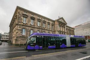 Image of exterior of Glider vehicle at Custom House Square Belfast